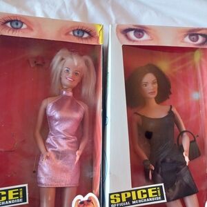 Spice Girls Dolls Set - Pink and Black Outfits